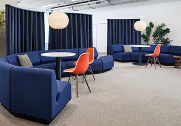 Mobiliario moderno color azul